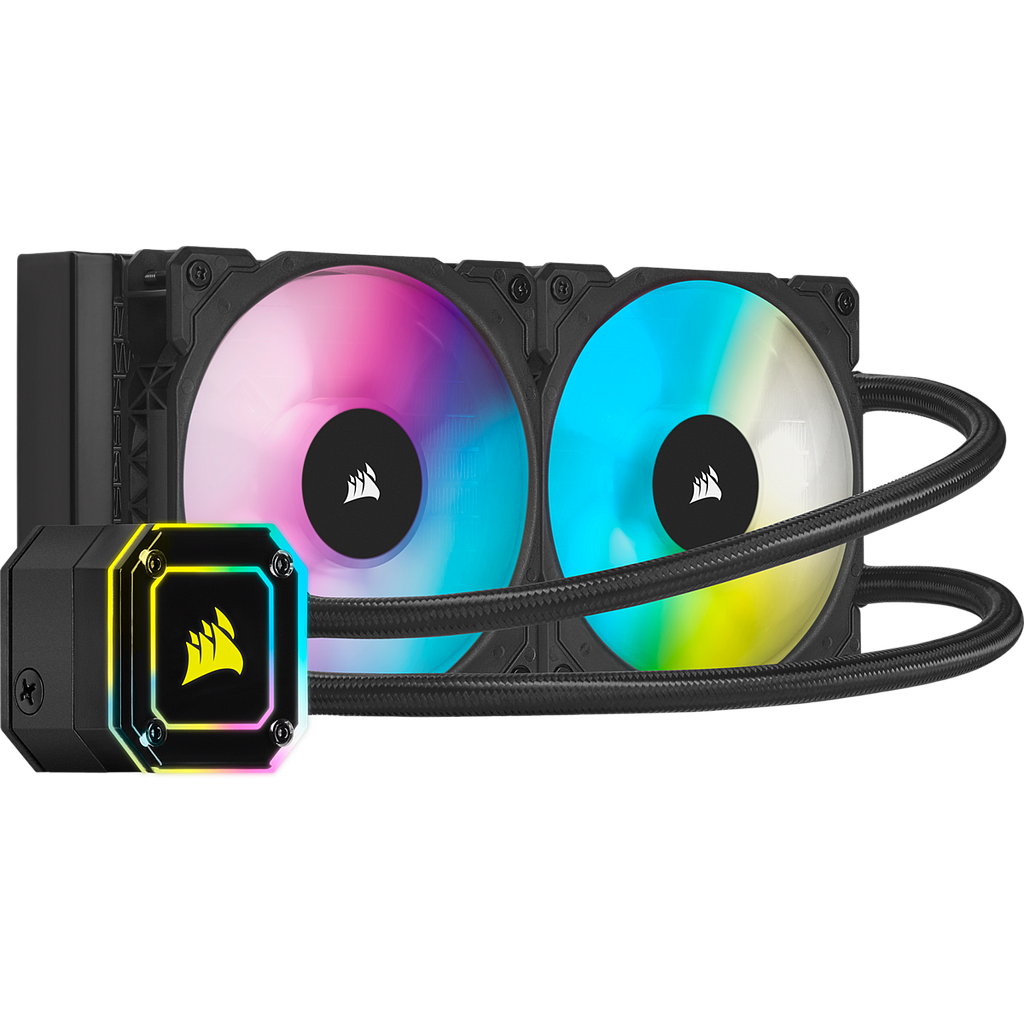 Sistema de Enfriamiento Líquido Hydro H100i ELITE, Radiador 240mm, Soporta Socket Intel 1200 /  AMD  AM4, CORSAIR CW-9060046-WW