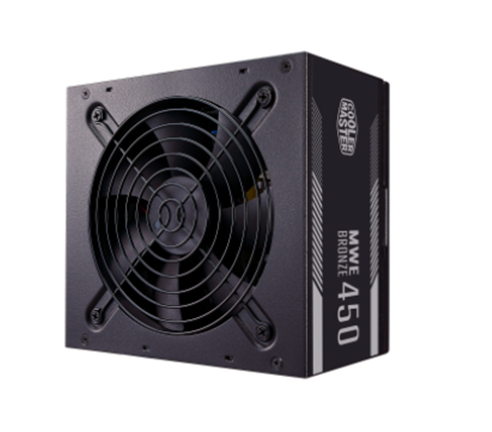 Fuente de Poder Certificada MWE 450 V2, 80 PLUS Bronze, 20+4 pin ATX, 120mm, 450W, COOLER MASTER  MPE-4501-ACAAB-US