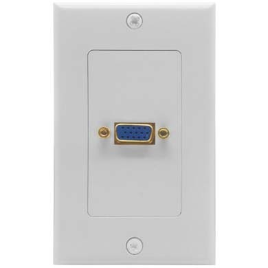 Tapa P/ Caja, Montaje al Ras, 1 Puerto VGA Hembra, Color Blanco, BROBOTIX 045687