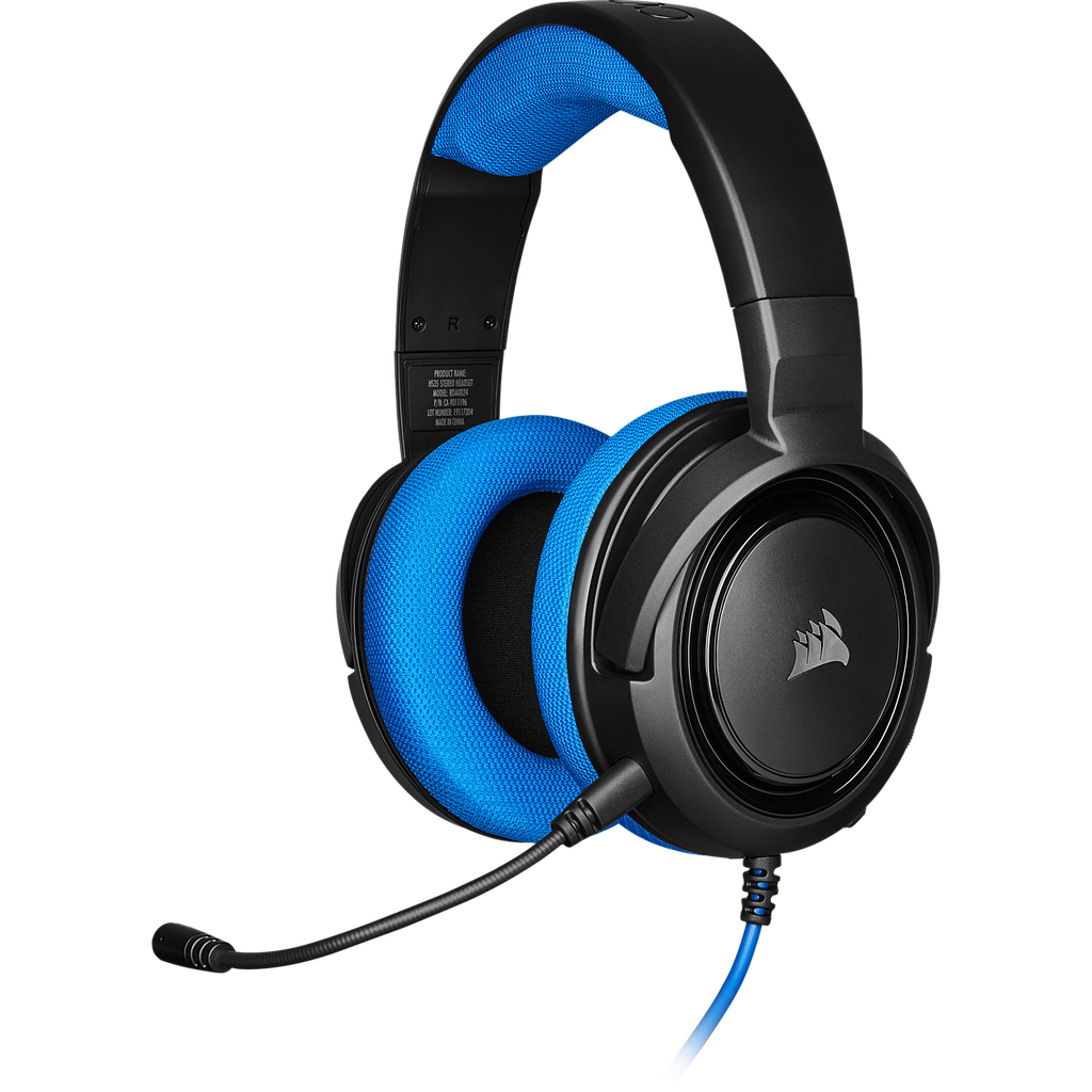 Audífonos con Micrófono Gamer HS35 Stereo, Alámbrico 3.5mm, Longitud del Cable 1.1 Metros, Color Negro / Azul, CORSAIR CA-9011196-NA