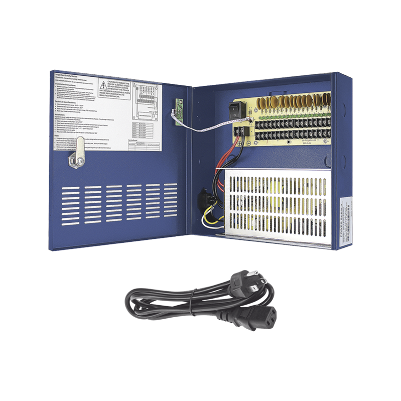 Fuente de Poder Profesional HEAVY DUTY @ 30 Amperes, 18 Canales, Hasta 2.5 Amperes/Salida, Protección Contra Sobrecargas, Filtro de Ruido/Canal, EPCOM XP18DC30HD