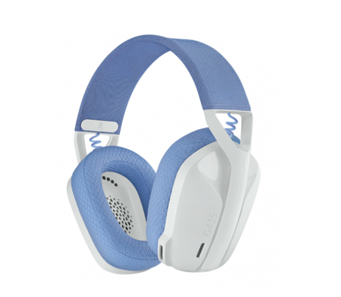Audífonos con Micrófono Gamer Modelo G435, Compatible con PC / PS4 / PS5, Inalámbrico (USB-A Lightspeed), Color Blanco / Lila, LOGITECH 981-001073