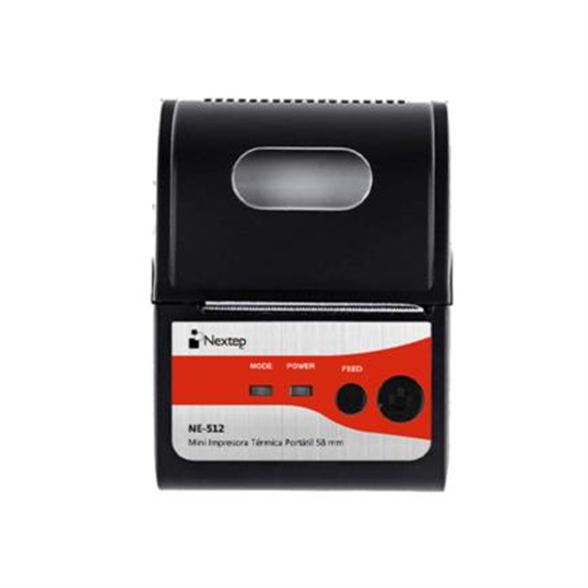 Mini Impresora Térmica Portátil, USB, Bluetooth 2.0, RS232, Color Negro, NEXTEP NE-512