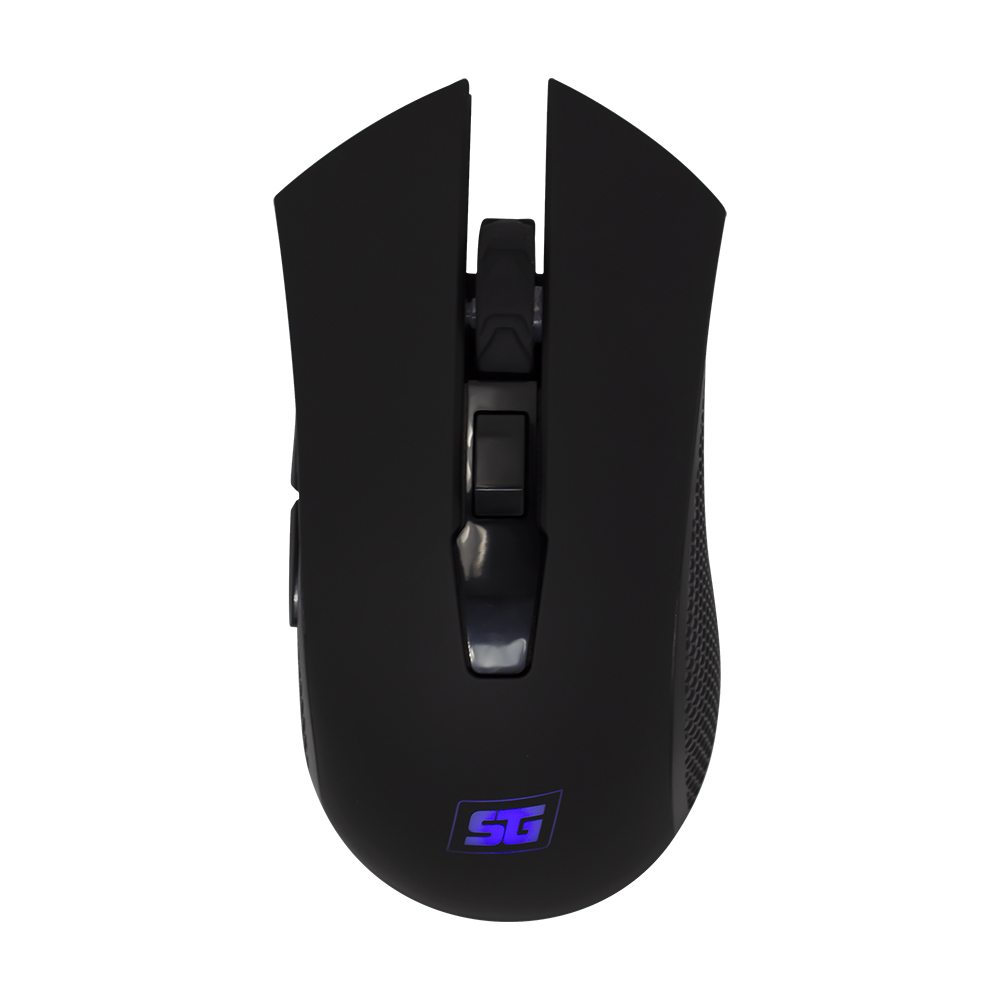 Ratón (Mouse) Gamer Start The Game, Inalámbrico (Recargable), 6 Botones, Hasta 2400 DPI, Color Negro, VORAGO MO-600