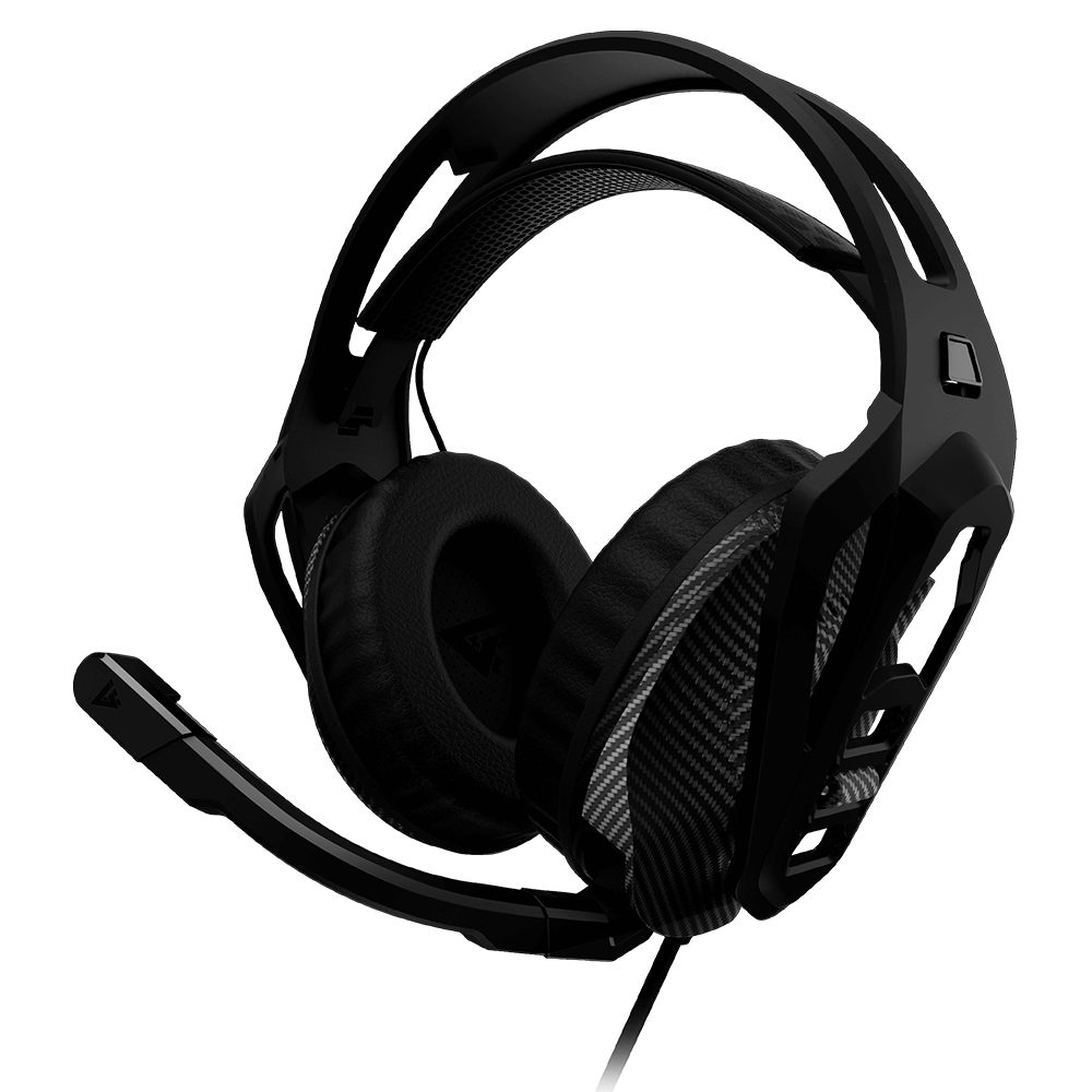 Audífonos con Micrófono Gamer, Game Factor,  Alámbrico (3.5mm), Color Negro, Longitud del Cable 1.5 Metros, VORAGO HSG500