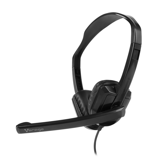 Audífonos C/ Micrófono Modelo HS-400, Conexión Alámbrica (USB), Color Negro, VORAGO HS-400