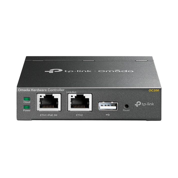 Controlador Omada Cloud, para Gestionar hasta 100 Equipos Omada desde la Nube, Hotspot, Alertas a Correo, Monitoreo RF, Actualizaciones Masivas, 2 Puertos 10/100 Mbps, 802.3af/at, TP-LINK OC200