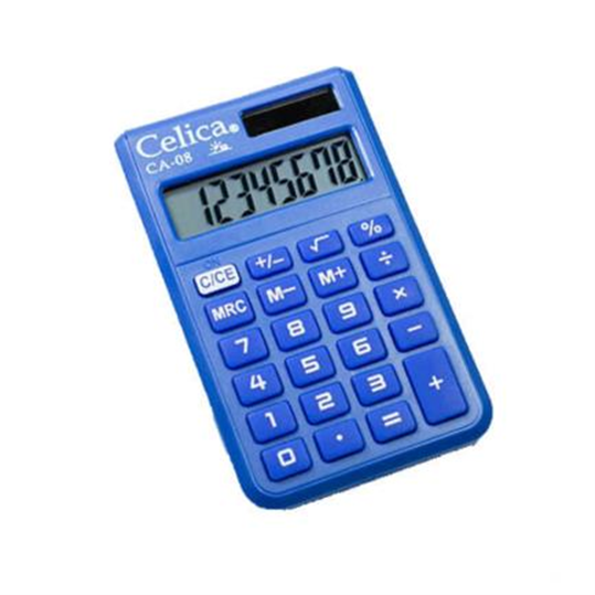 Calculadora de Bolsillo, 8 Dígitos, Color Azul, CELICA CA-08-BE