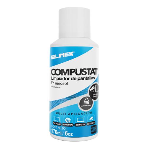 Limpiador de Pantallas en Aerosol, Antiestatica, Capacidad 170 ml, SILIMEX COMPUSTAT