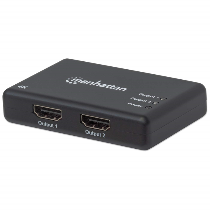 Splitter de Vídeo HDMI, 1 Macho (In), 2 Hembras (Out), Soporta 4K, 30Hz,  MANHATTAN 207669
