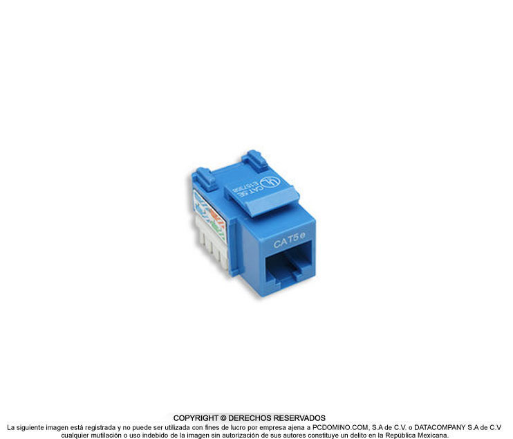 Jack (Keystone) de Impacto, Cat 5E, Color Azul, INTELLINET 210546