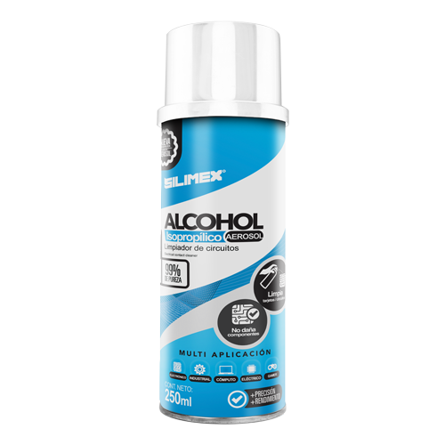 Alcohol Isopropilico, Contenido 250 Mililitros, 100% Flamable, C/Atomizador, SILIMEX ALCOESI-250