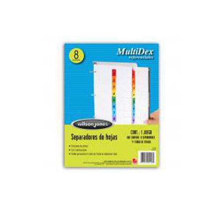 Separadores de Hoja para Carpeta 2 y 3 Arillos, Multidex, Mensual, ACCO P0449