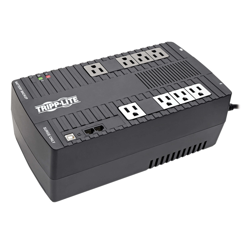 UPS (No Break) Interactivo Ultracompacto 300W, 550VA, Entrada 120V, Salida 120V, 8 Contactos, TRIPP-LITE AVR550U