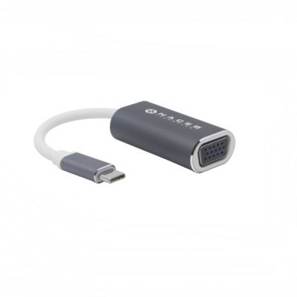 Adaptador USB-C (Tipo C) - VGA (M-H), NACEB NA-0110