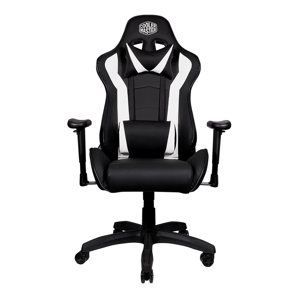 Silla Gamer Ergonómica Caliber R1, Reclinable, C/ Soporte Cervical y Lumbar, Color Negro / Blanco, Max. 150 Kg, COOLER MASTER CMI-GCR1-2019WUS