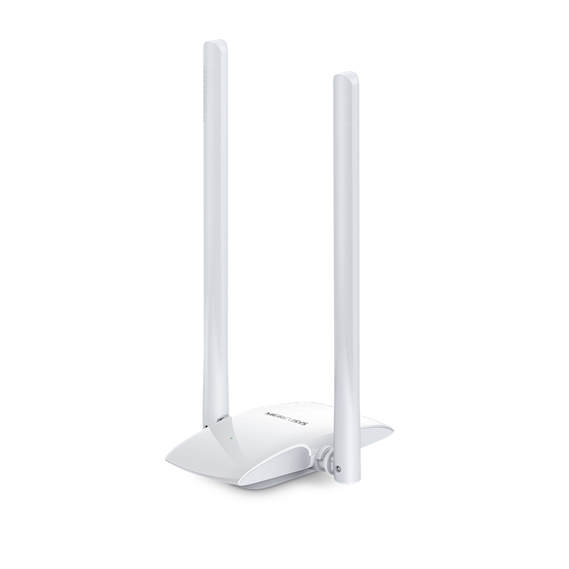 Adaptador USB - WiFi, 2 Antenas de 5dBi, Hasta 300 Mbps, Color Blanco, MERCUSYS MW300UH