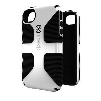 Carcasa Protectora Antiderrapante Speck Candyshell Grip para Iphone 4S Color Blanco/Negro