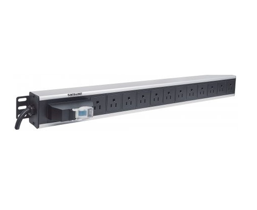 Barra Multicontactos (PDU) para Rack, 15A, 125V, 12 Contactos, INTELLINET 713955