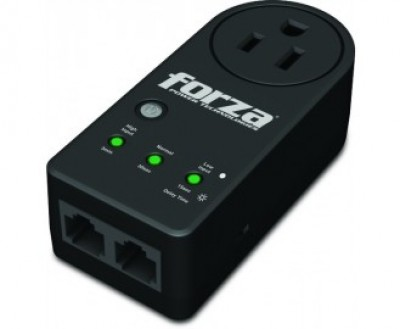 Protector de Voltaje Zion-2K10, 900J/1800W, 1 Contacto, Protección Línea de Datos RJ-45/11, FORZA FVP-1201N