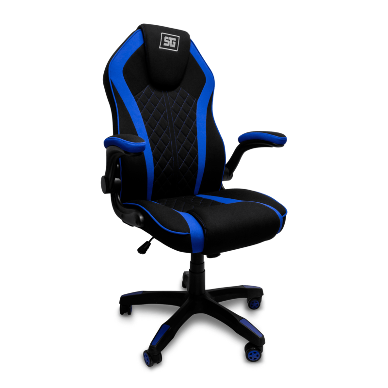 Silla Gamer Start The Game (SG) Modelo Chair 300, Reclinable, C/ Soporte Lumbar, Color Negro / Azul, Max. 120 Kg, VORAGO CGC300-BL