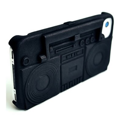 Funda Fresh Fiber para iPhone 4(S) Boom Box - Color Grafito