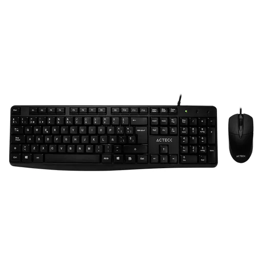 Kit de Teclado y Ratón (Mouse), Español, 105 Teclas / 3 Botones, Alámbricos (USB), ACTECK AC-928984