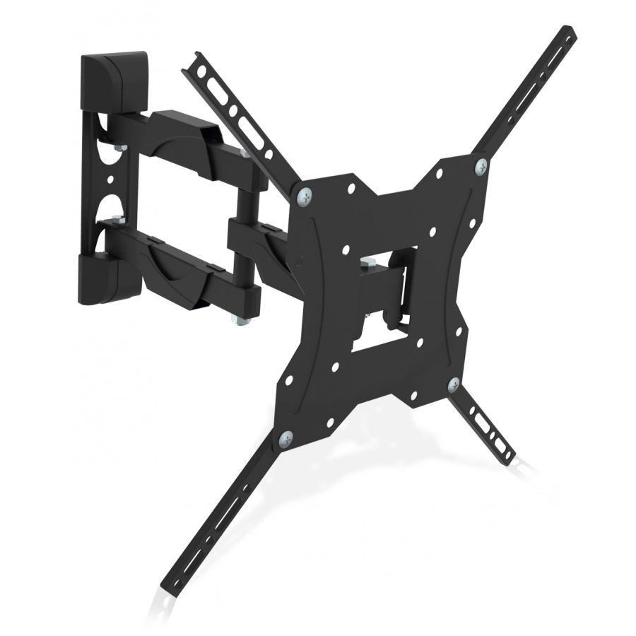 Soporte Articulado de Pared P/ Televisores y Monitores 23" - 55", Con Cubre Cables, Soporta Max 30 Kg, GHIA STV-21