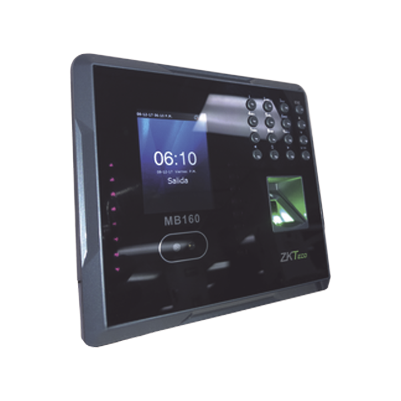Terminal Multi - Biométrica (Reconocimiento Facial / Huella Digital / Tarjeta Proximidad) C/Teclado para Control de Asistencia, 2,000 Huellas - Tarjetas / 1,500 Rostros, ZKTECO MB160ID