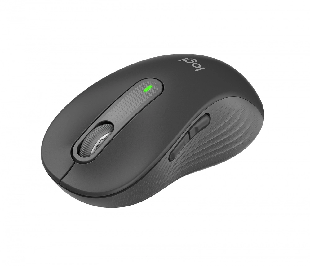 Ratón (Mouse) Óptico Signature M650 (Grande), Inalámbrico, Bluetooth, Hasta 2000 dpi, 5 Botones, Color Grafito, LOGITECH 910-006231