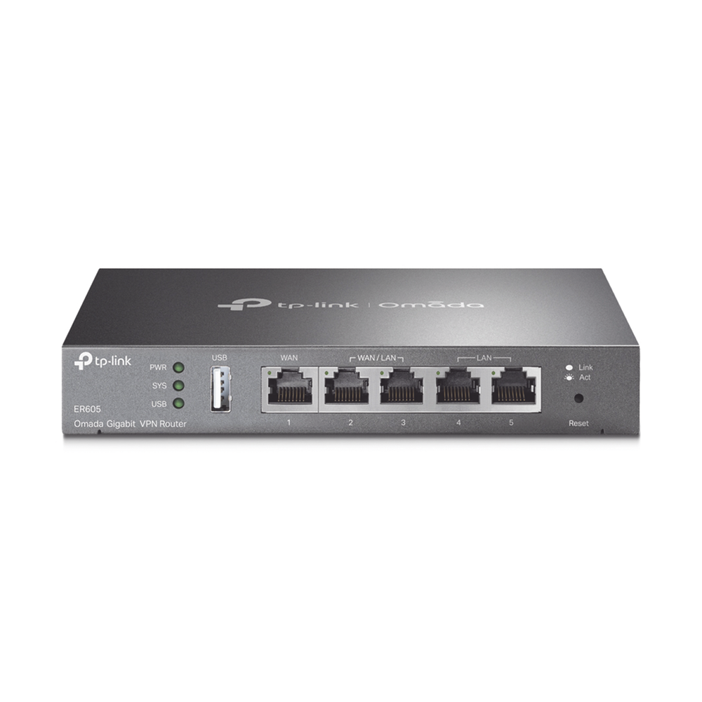 Router VPN - SDN Multi-WAN Gigabit, 2 Puertos LAN Gigabit, 1 Puerto WAN Gigabit, 2 Puertos Configurables LAN/WAN, 25,000 Sesiones Concurrentes, Administración Centralizada OMADA SDN, TP-LINK ER605