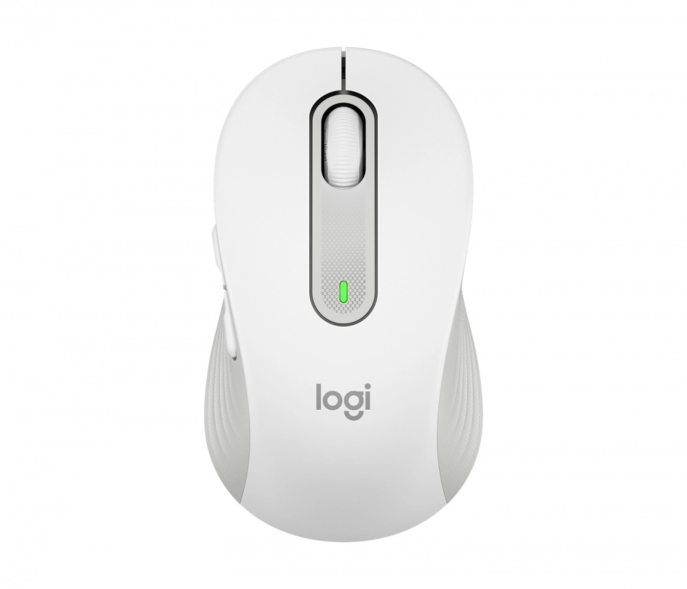 Ratón (Mouse) Óptico Signature M650L (Grande), Inalámbrico, Bluetooth, Hasta 2000 dpi, 5 Botones, Color Blanco, LOGITECH 910-006233