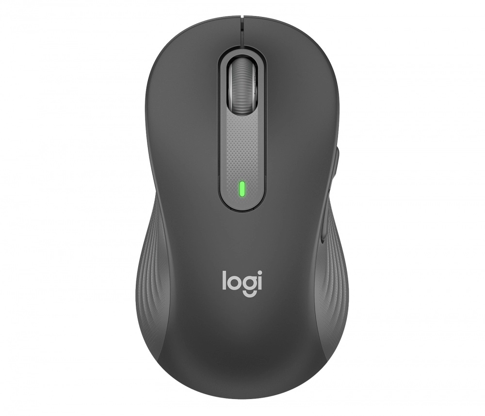 Ratón (Mouse) Óptico Signature M650 (Grande / Izquierdo), Inalámbrico, Bluetooth, Hasta 2000 dpi, 5 Botones, Color Grafito, LOGITECH 910-006234