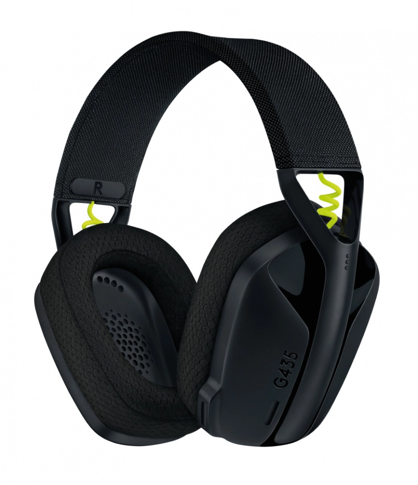 Audífonos con Micrófono Gamer Modelo G435, Compatible con PC / PS4 / PS5, Inalámbrico (USB-A Lightspeed), Color Negro / Amarillo, LOGITECH 981-001049