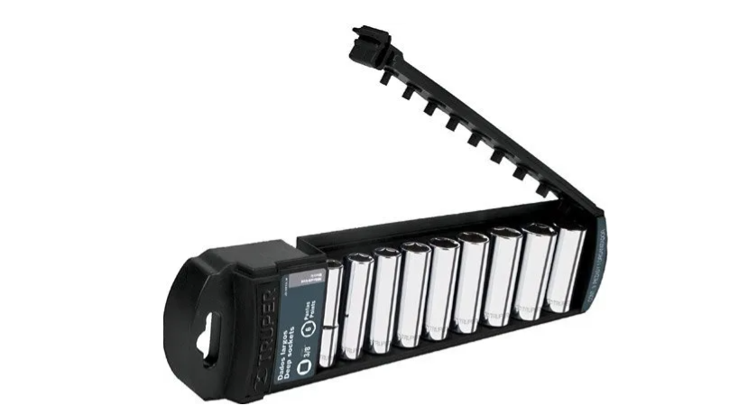 Juegos de 9 Dados Largos, Estándar y Milimétricos, Cuadro 3/8", JD-3/8X9LP TRUPER