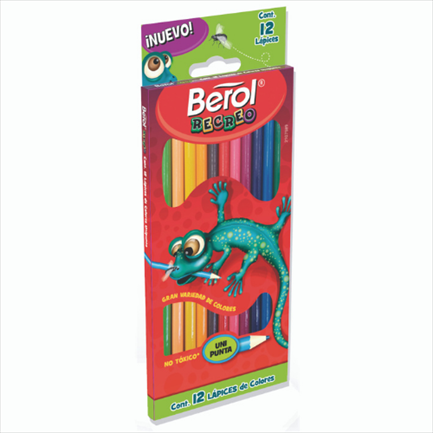 Caja de Colores Recreo, Largos, Unipunta, Con 12 Piezas, BEROL 2107589
