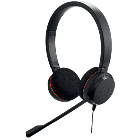 Audífonos con Micrófono Jabra Evolve 20 MS Stereo, Cancelación de Ruido, USB, Color Negro, JABRA 4999-823-109