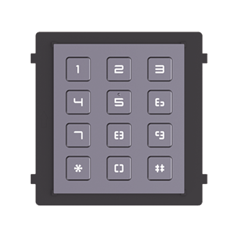 Módulo de Teclado para Frente de Calle Modular, Desbloqueo de Puerta Mediante Código, Llamada a Monitor, HIKVISION DS-KD-KP