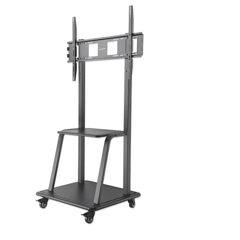 Soporte Universal para TV, Alta Resistencia, Móvil de Piso, para Pantalla de 37" a 100", Soporta hasta 150kg, MANHATTAN 461665