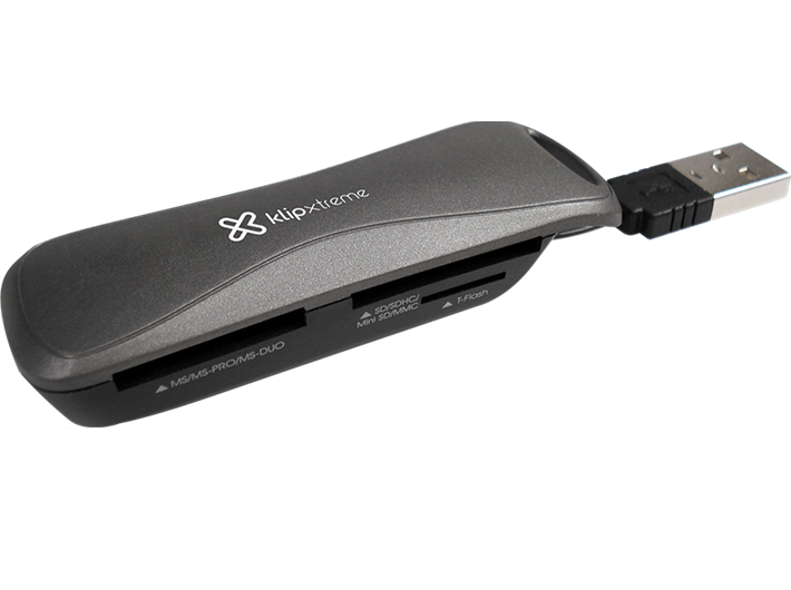 Lector y Grabador Externo de Tarjetas, USB 2.0, KLIP EXTREME KCR-210