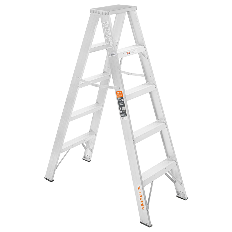 Escalera Tipo Tijera Doble, Soporta Hasta 175 kg, Tipo II, 4 Escalones, TRUPER ESTD-24