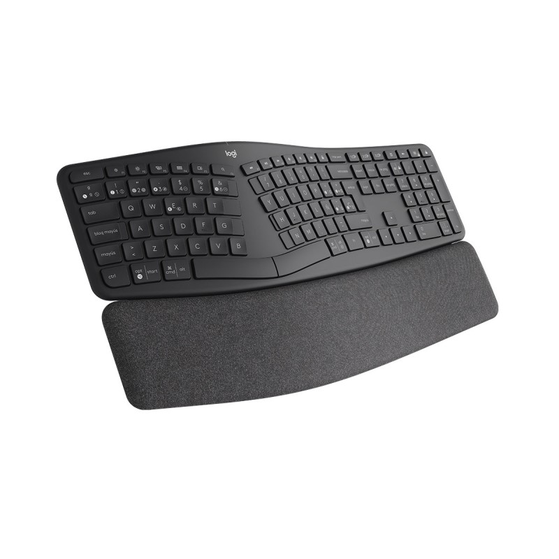 Teclado Partido Ergonómico Inalámbrico Ergo K860, Bluetooth, USB, QWERTY, Color Negro, LOGITECH 920-009845