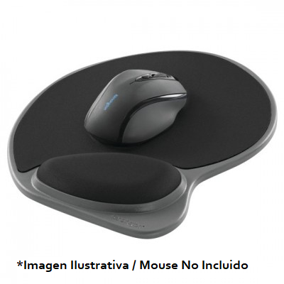 MousePad KENSINGTON C/ Descansa Muñecas de Gel, Color Negro, ACCO P8691