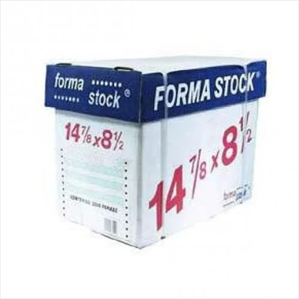 Papel Continuo, 14 7/8" x 11", 1 Tanto, C/3000, Color Verde, FORMASTOCK TV0004