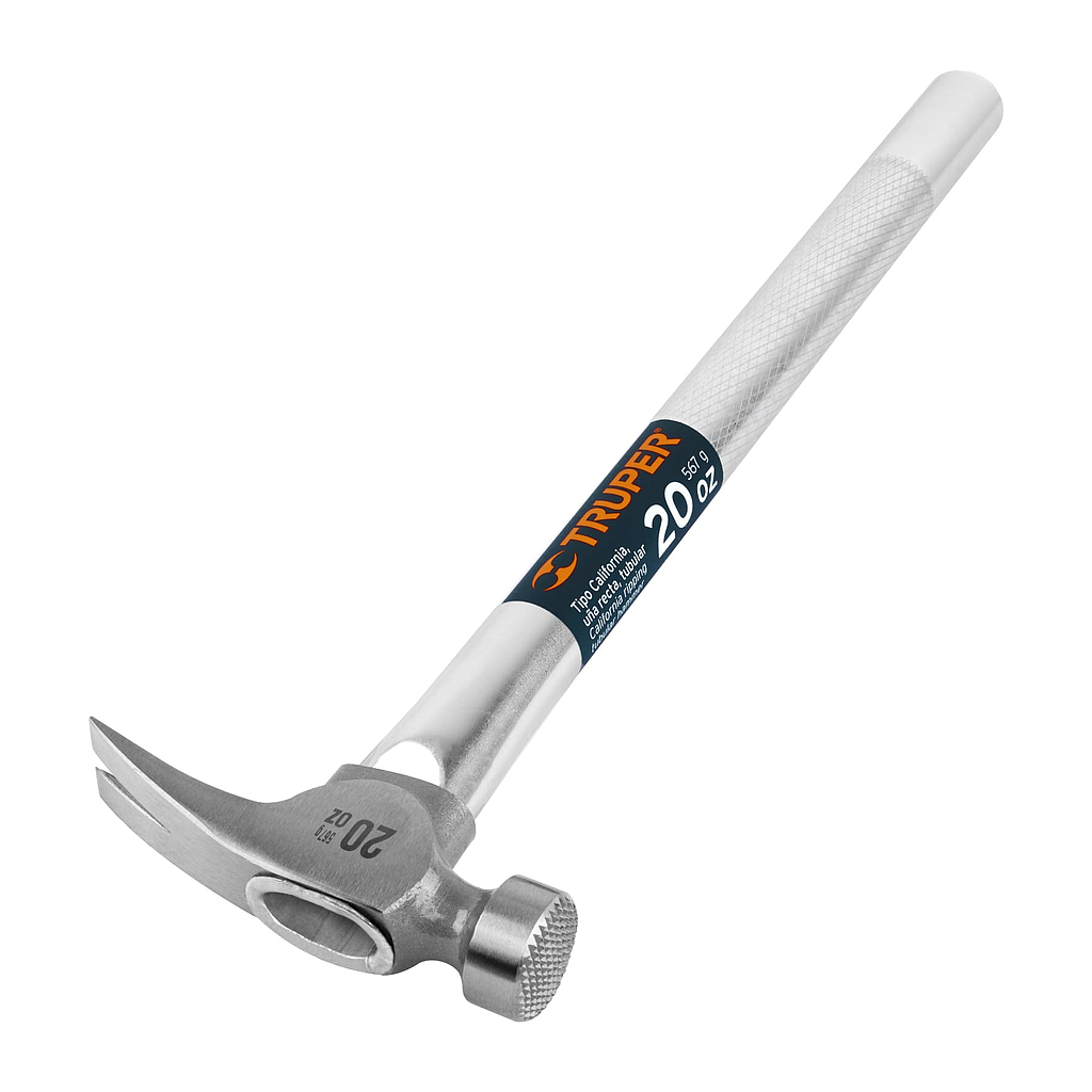 Martillo Tubular 16 oz, Uña California Ripper, Cara Fresada, TRUPER MORCA-20T
