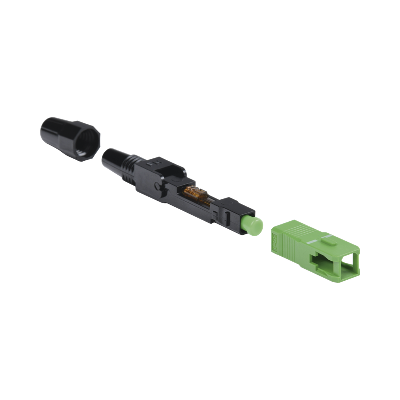 Conector Rápido de Instalación en Campo, Monomodo, SC/APC, Pre-pulido, Re-terminable, Ideal para Aplicaciones FTTx, FIBERHOME FASC