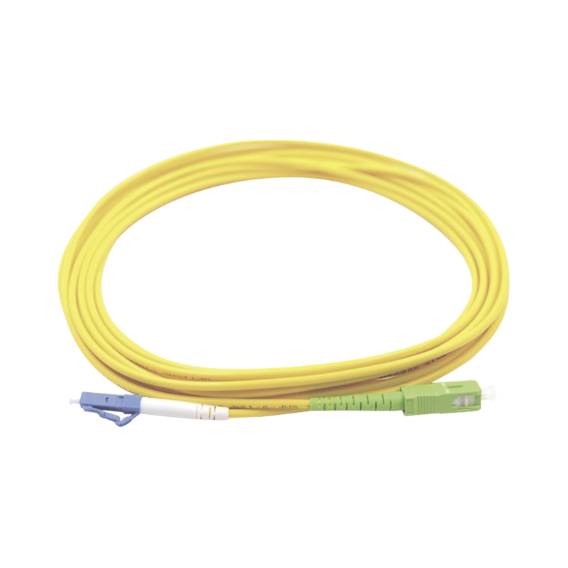 Jumper de Fibra Óptica Monomodo LC/UPC SC/APC Simplex, Color Amarillo, 1 Metro, LINKEDPRO LP-FO-LCU-SCA-01