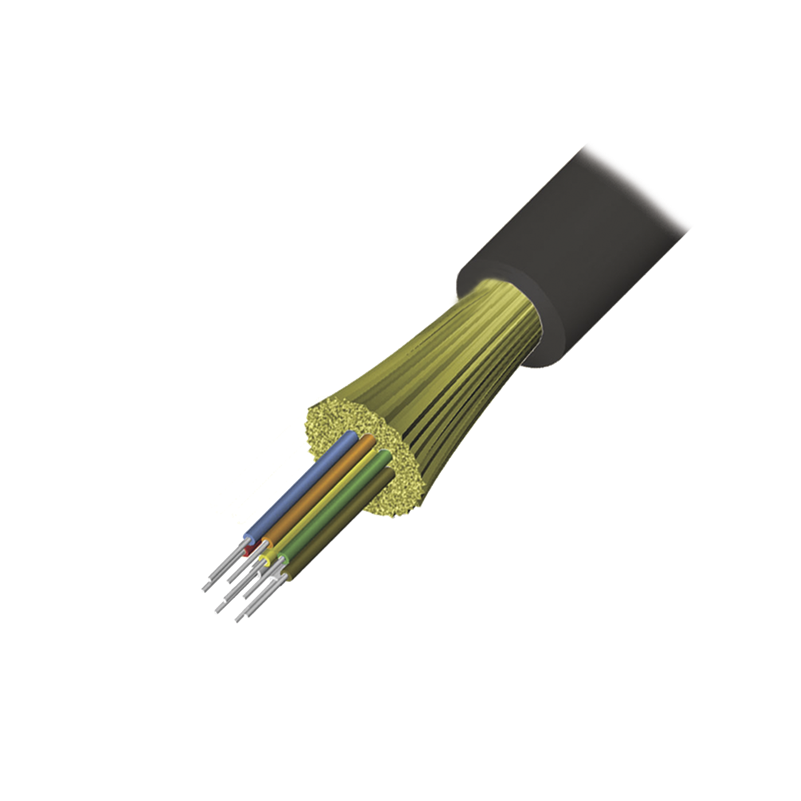 Cable de Fibra Óptica de 4 Hilos, Interior/Exterior, Tight Buffer, No Conductiva (Dielectrica), Plenum, Monomodo OS2, 1 Metro, SIEMON 9GD8P004C-E201A