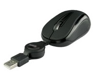 Mini Mouse Óptico Retráctil, Alámbrico (USB), EASY LINE EL-993346