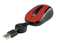 Mini mouse optico retractil, Rojo